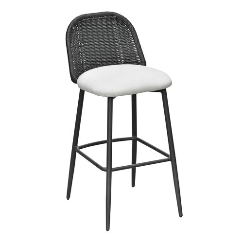 Cerelia Outdoor Performance Fabric Wicker Barstool Cerelia Outdoor Performance Fabric Wicker Barstool