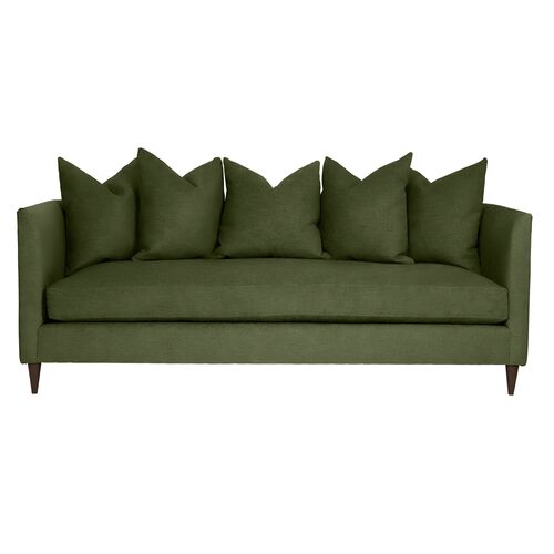 Green Linen Sofa