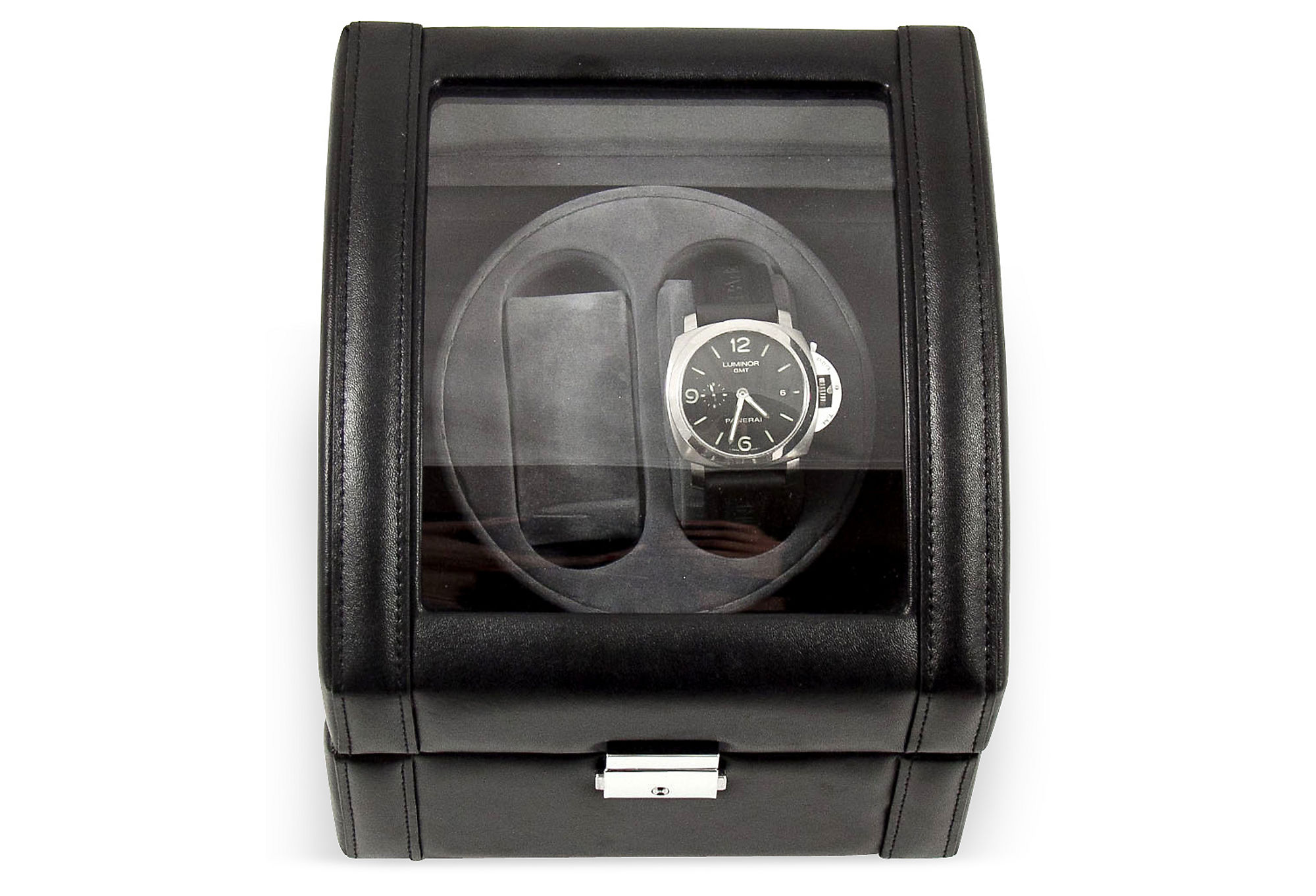 Leather Double Watch Winder Black One Kings Lane