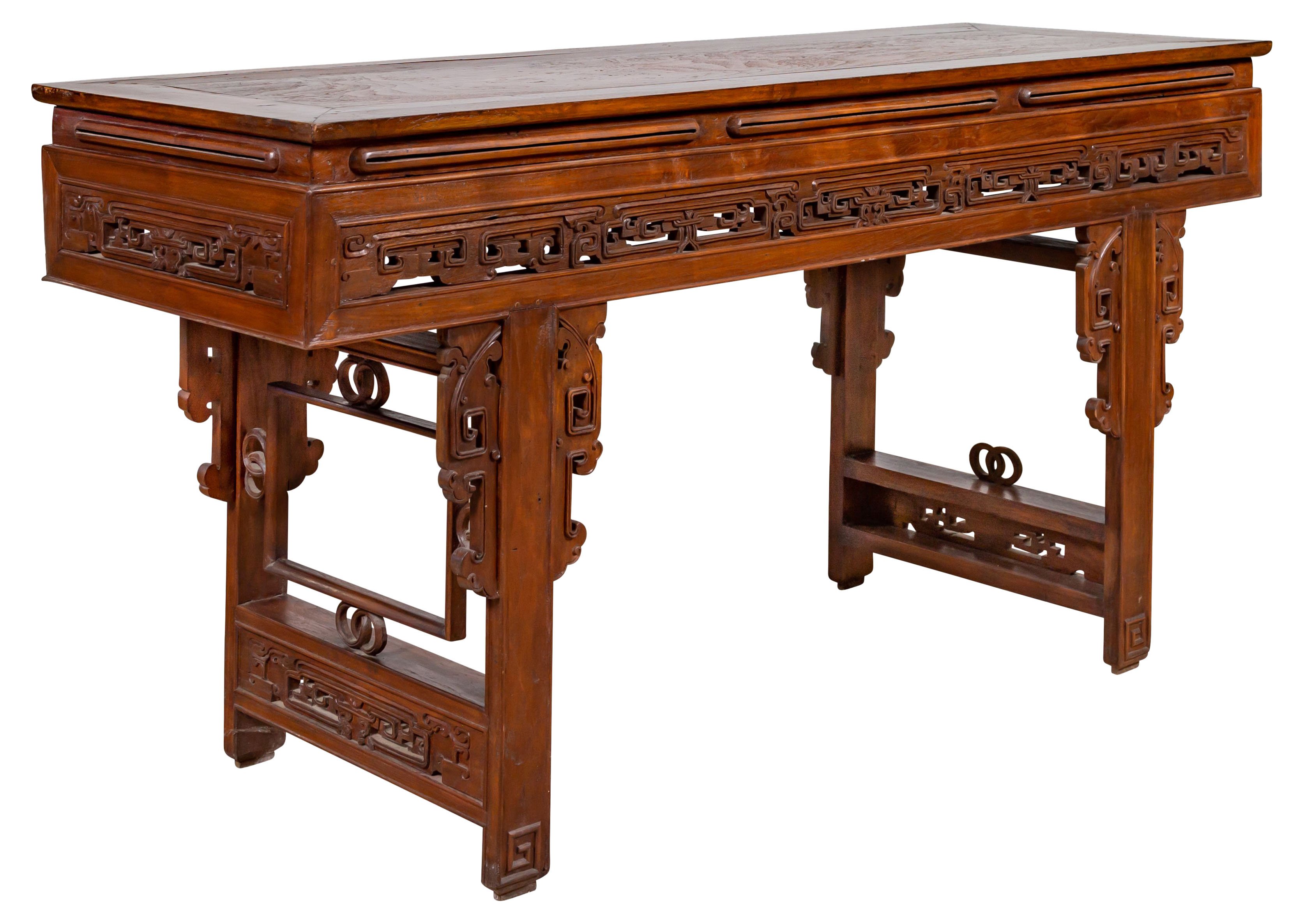 Chinese Altar Fretwork Console Table~P77555056