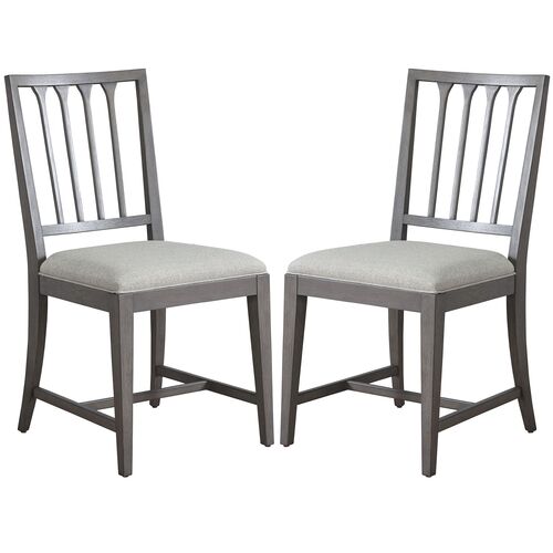 S/2 Aldan Side Chairs, Gray
