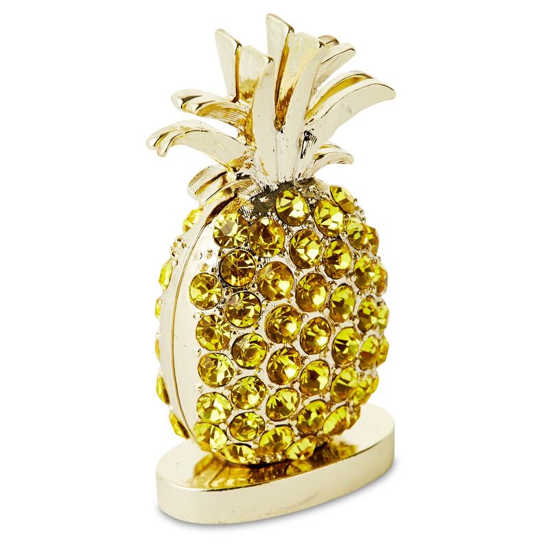 S/2 Pineapple Place-Card Holders, Gold/Yellow