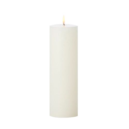 Unscented 1-Wick Pillar Candle, White Unscented 1-Wick Pillar Candle, White