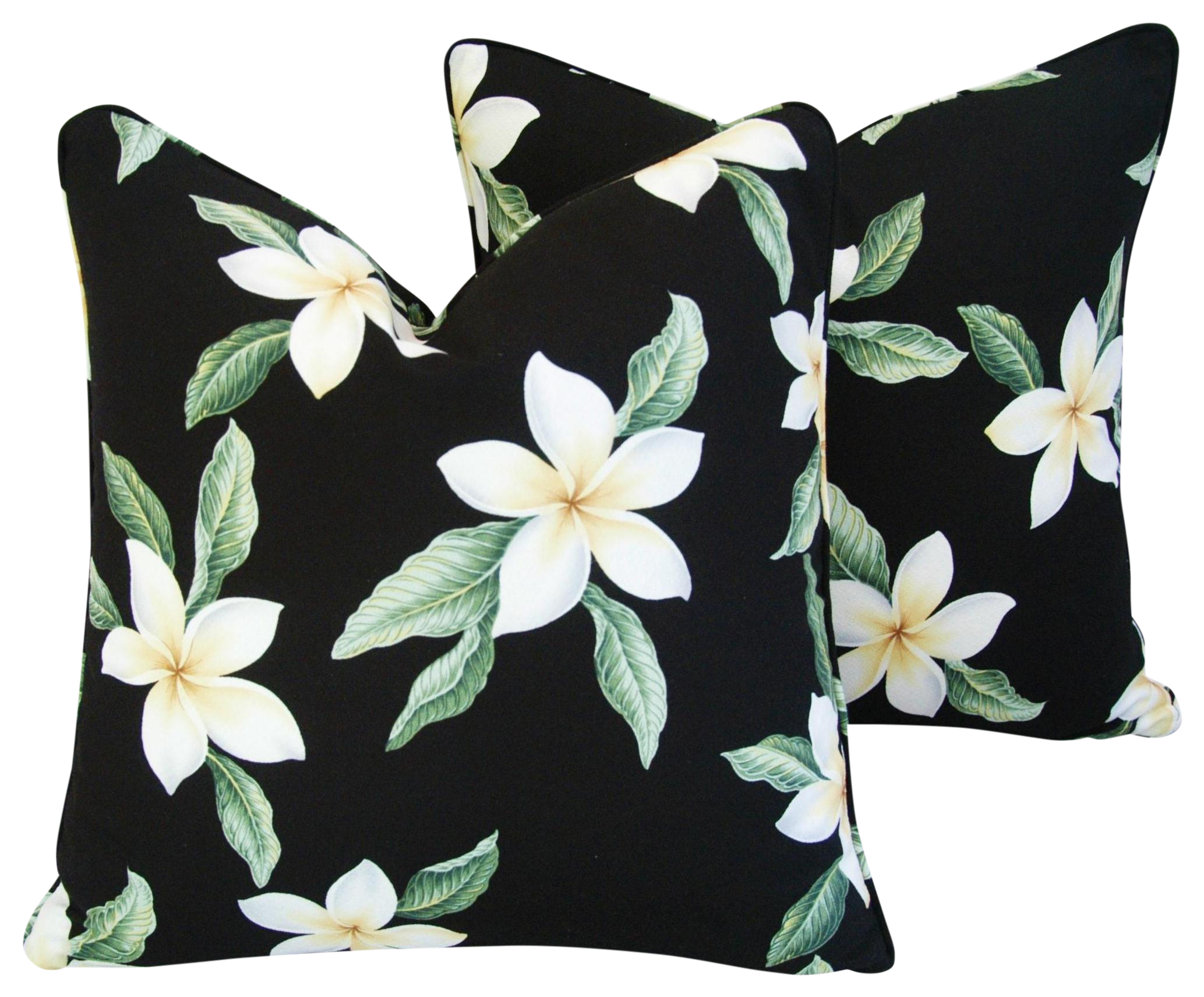 Gardenia Blossom Botanical Pillows, Pair~P77659433