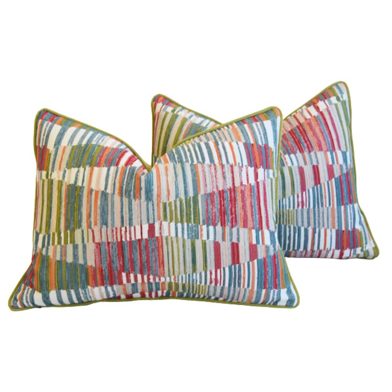 Contemporary Wave Geometric Pillows, Pr