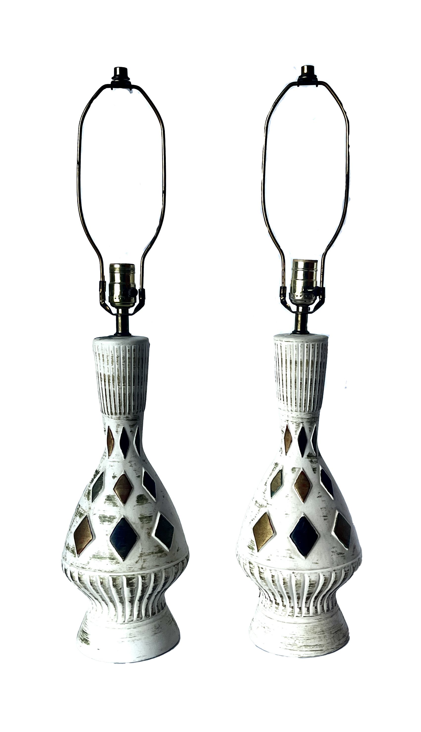 Mid-Century Modern Porcelain Lamps, Pair~P77646761