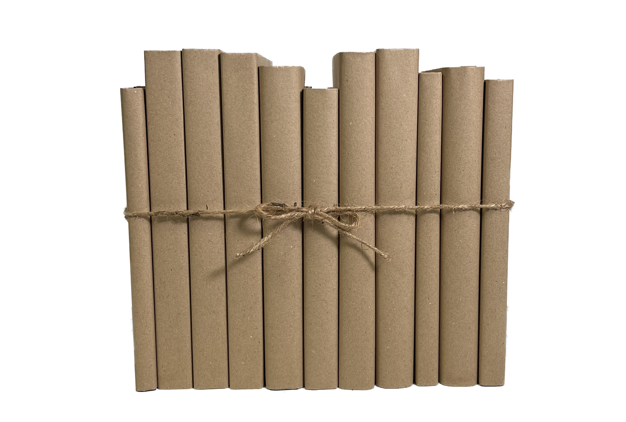Decorative Oversized Paper Wrapped Book Bundle, Havana Brown