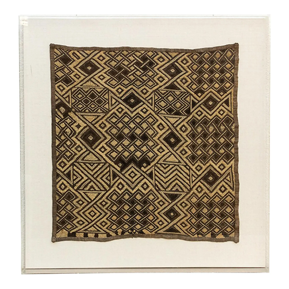 Antique Kuba People Framed Textile~P77719125