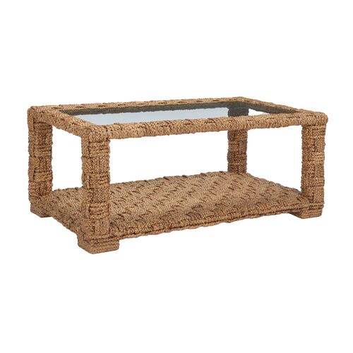 Dorian Waterhyacinth Coffee Table, Natural