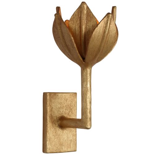 Alberto Small Wall Sconce, Antique Gold Leaf~P77630351