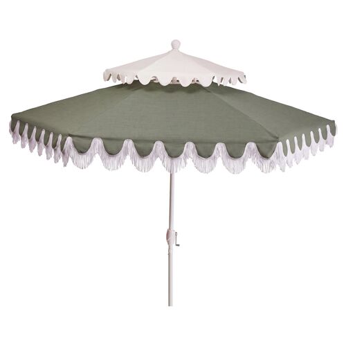 Ginnny Two-Tier Patio Umbrella, Sunbrella Ginnny Two-Tier Patio Umbrella, Sunbrella