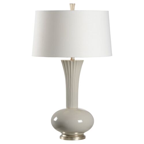 Corbin Table Lamp, Gray Glaze/Silver~P77330010