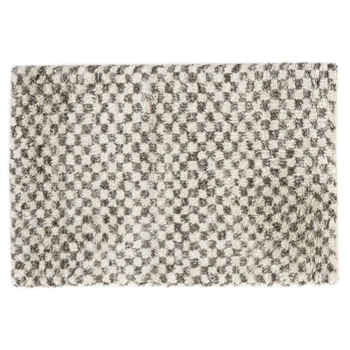 Citra Hand Knotted Wool Rug, Grey