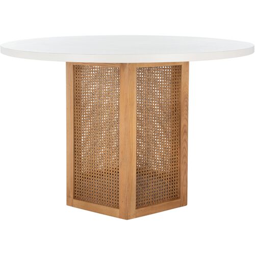 Addison Cane Dining Table, Natural/White~P77648032
