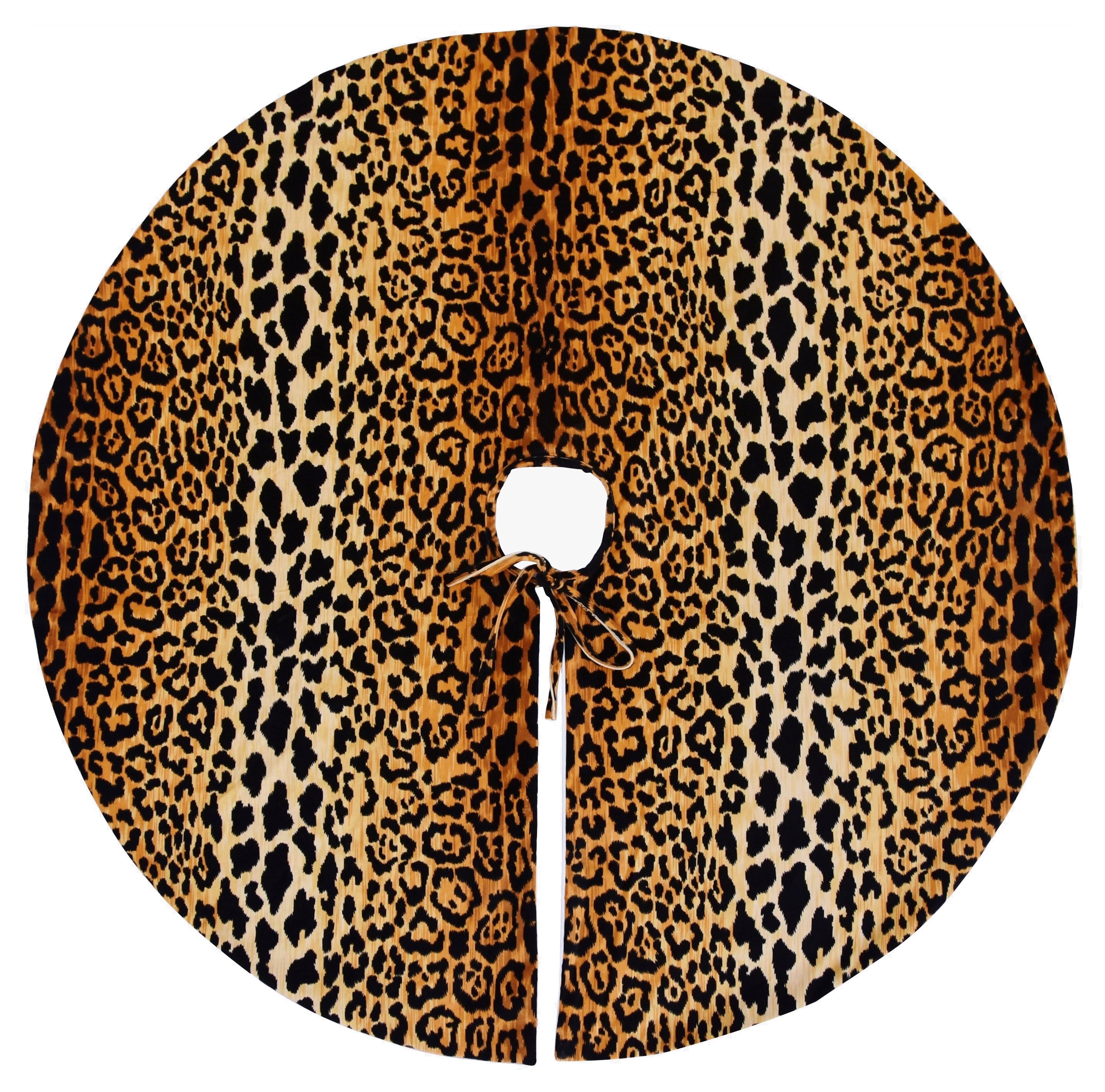 53" Leopard Velvet Christmas Tree Skirt~P77398009