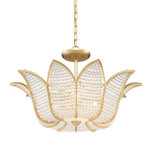 Bebe Beaded Glass Chandelier, Gold