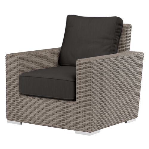 Neptune Outdoor Aluminum/Resin Wicker Club Chair
