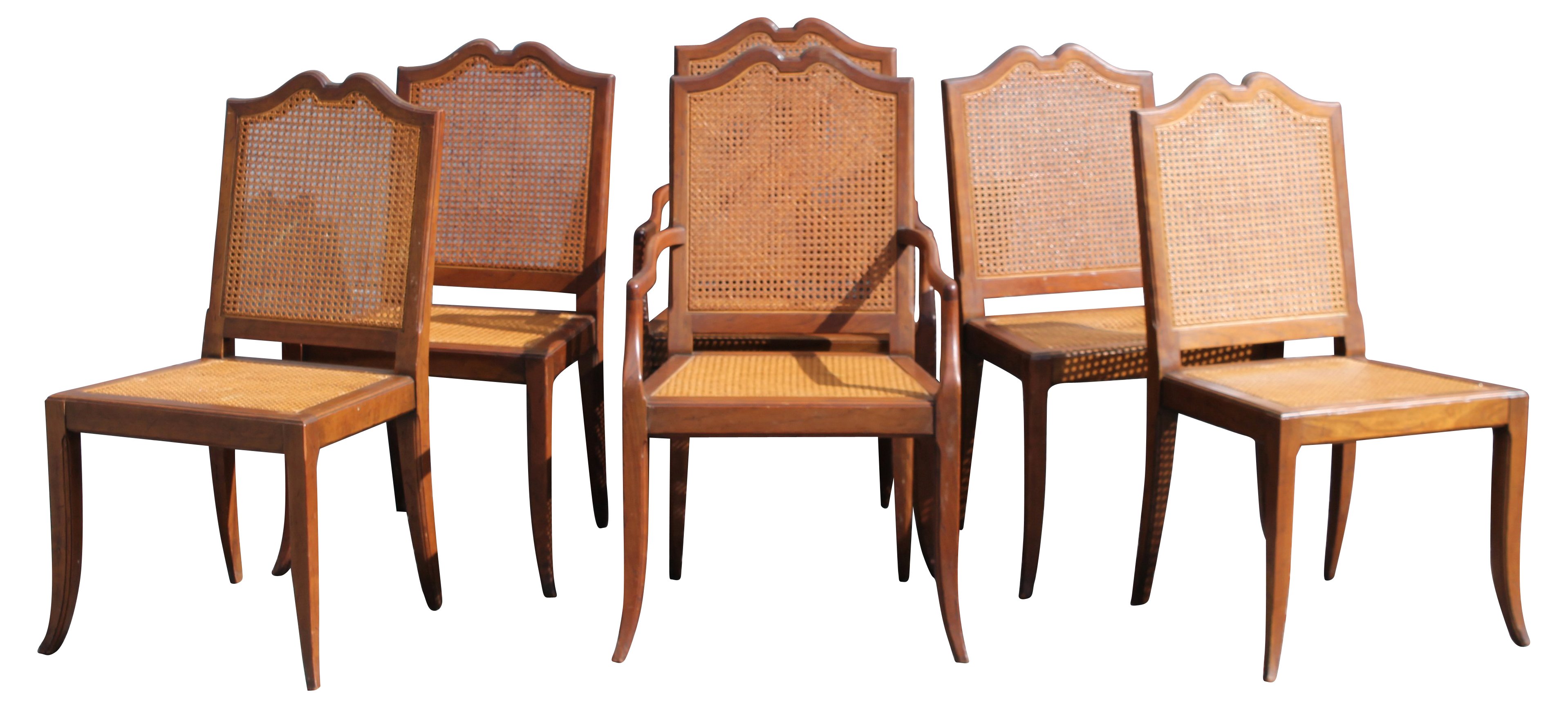 Midcentury Carved Dining Chairs, S/6~P77422767