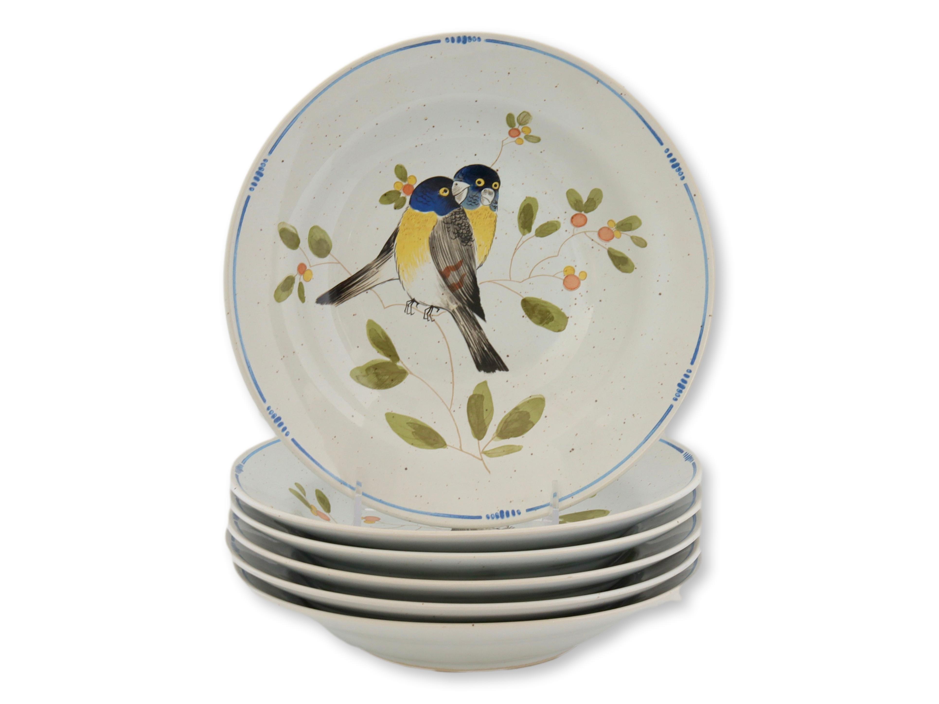 1980s Fitz & Floyd Oiseau Pasta Bowls~P77697398