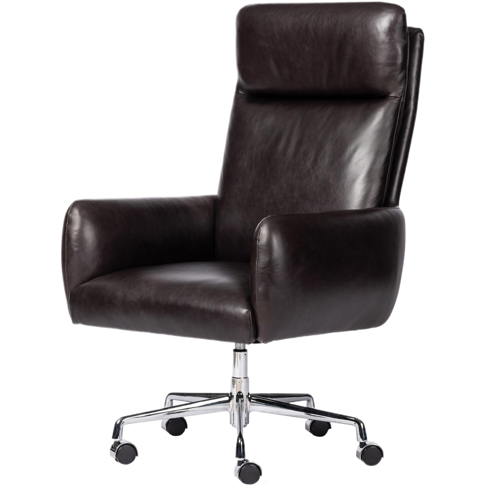 Emelisse Leather Desk Chair, Sonoma Black