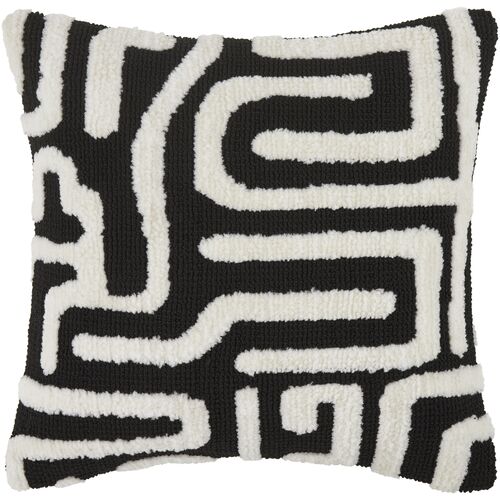Falrix Maze Accent Pillow, Black/White