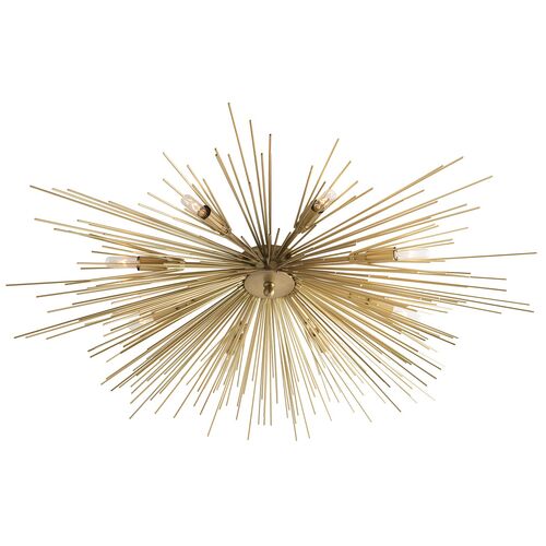 Roxanne Steel Flush Mount, Gold