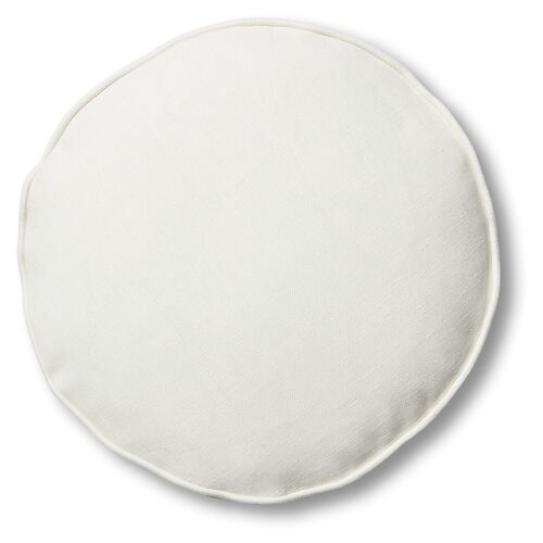 Claire 16x16 Disc Pillow, White Linen~P77483499
