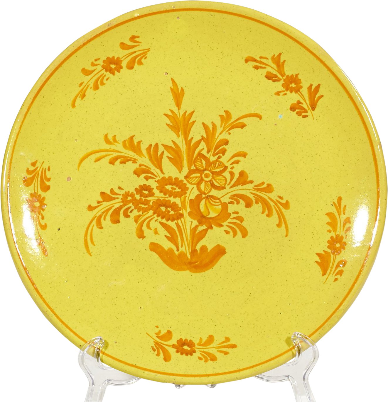 1960s Italian Hand-Painted Floral Plate~P77131709