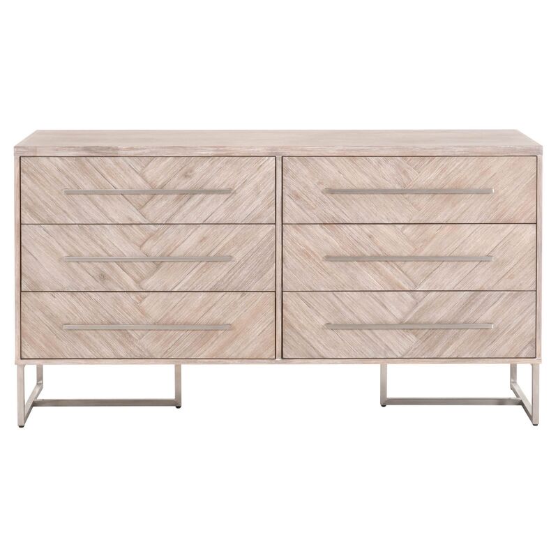 Harlowe Double Dresser Natural Gray, Double Dresser Natural Wood