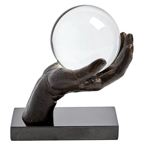 Into the Future Cast Iron And Cristal Sculpture, Bronze Into the Future Cast Iron And Cristal Sculpture, Bronze