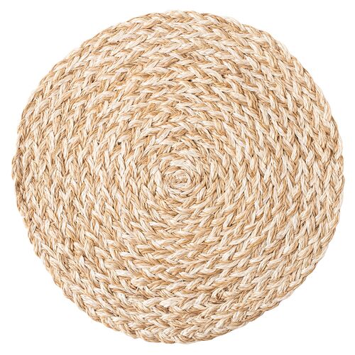Woven Straw White Placemat~P77642004