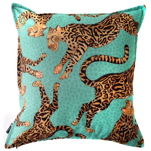 Cheetah Kings 20x20 Pillow, Jade~P77634704