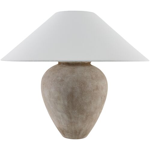 Quilla Ceramic Table Lamp, Natural Brown