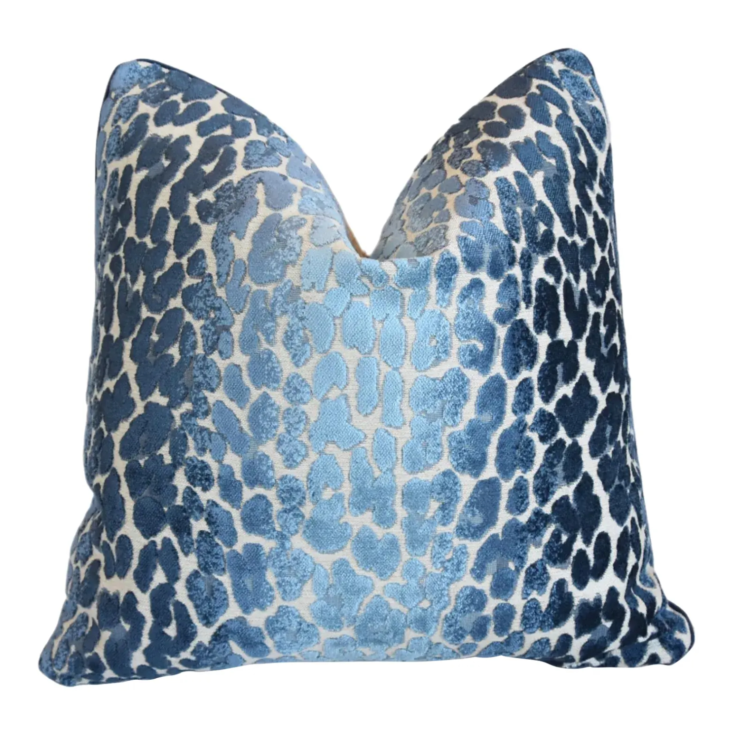 Designer Blue Animal Spot Velvet Pillow Designer Blue Animal Spot Velvet Pillow~P77752686