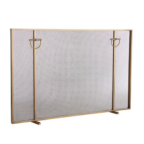 Brooklyn Iron Fire Screen, Gold
