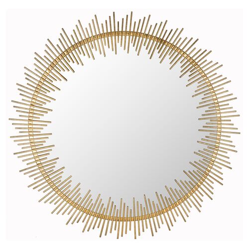 Rhonda 30" Wall Mirror, Antiqued Gold~P60839077