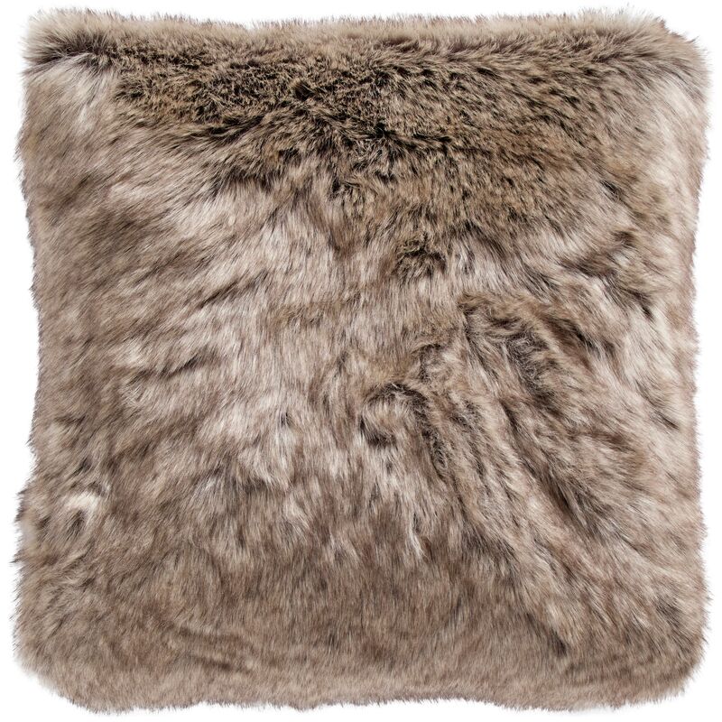 Turner 20x20 Faux-Fur Pillow, Brown
