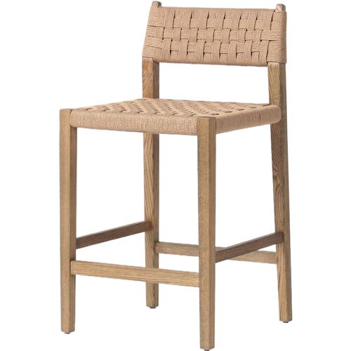 Octavia Counter Stool, Double Twisted Paper Cord