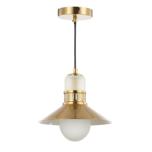 Rover 1-Light Pendant, Gold/Frosted Glass