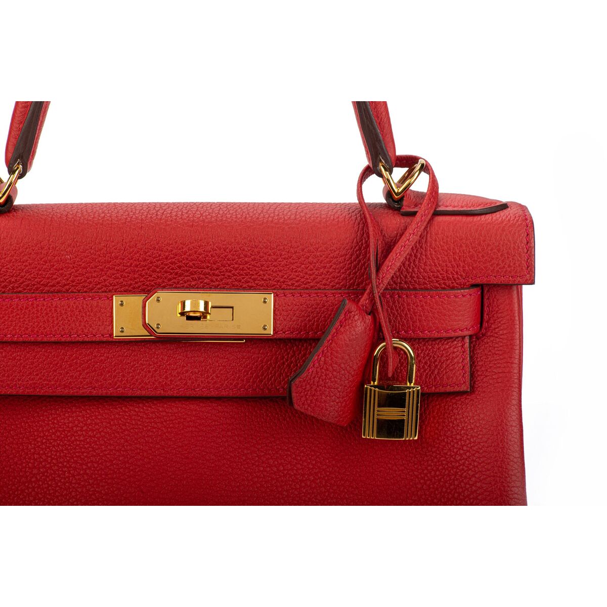 HERMES Togo Kelly Retourne 28 Rouge Duchesse 1213219