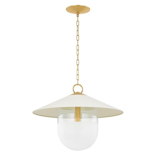 Kade Pendant, Aged Brass/Soft Cream