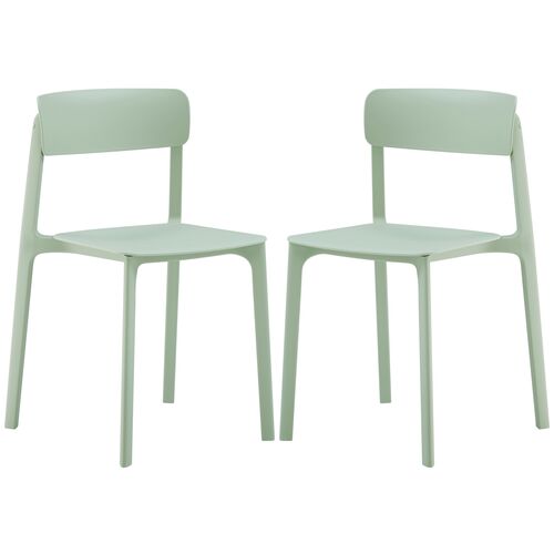 S/2 Perri Indoor/Outdoor Side Chairs