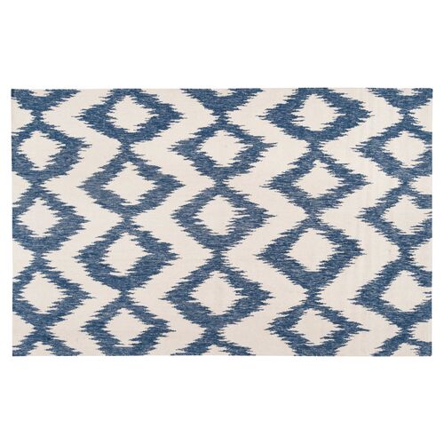 Kendall Flat-Weave Rug, Navy