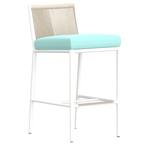 Riyana Outdoor Aluminum/Rope Counterstool