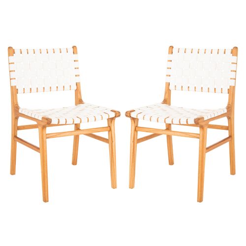 S/2 Jessica Side Chairs, White~P77575726