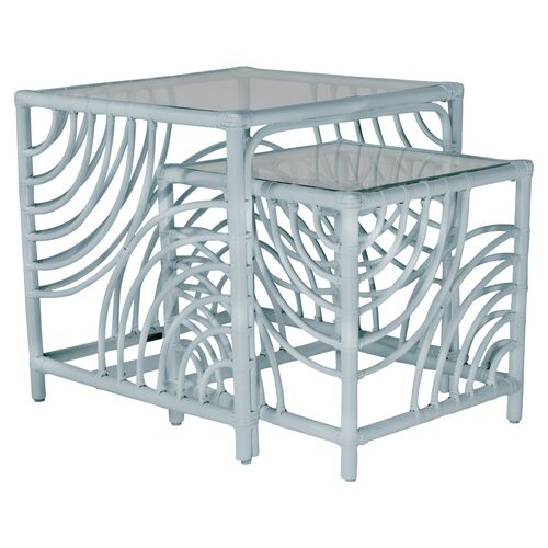 Swirl Nesting Tables, Light Blue~P77552380