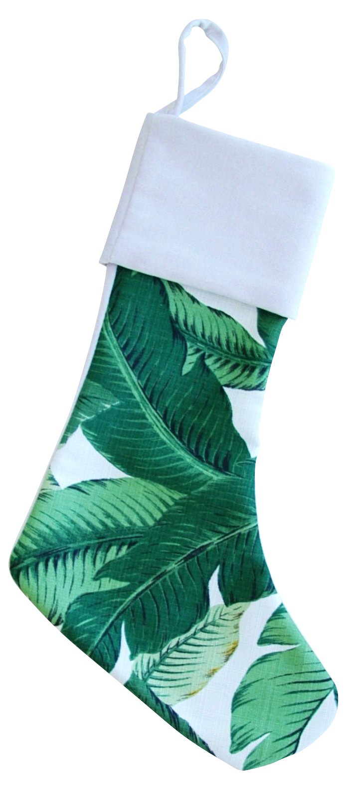 Tropical Palm Leaf Christmas Stocking~P77554116