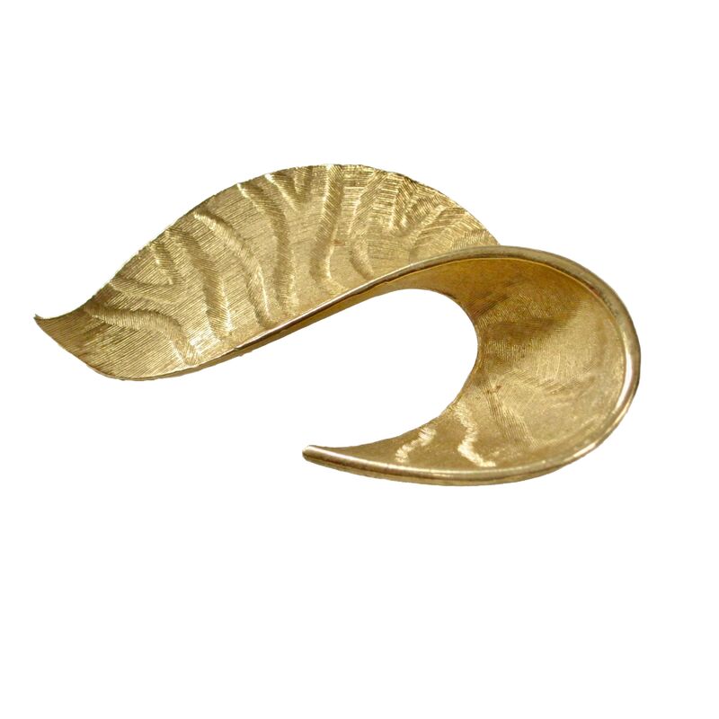 Givenchy Gold Textured Modernist Brooch