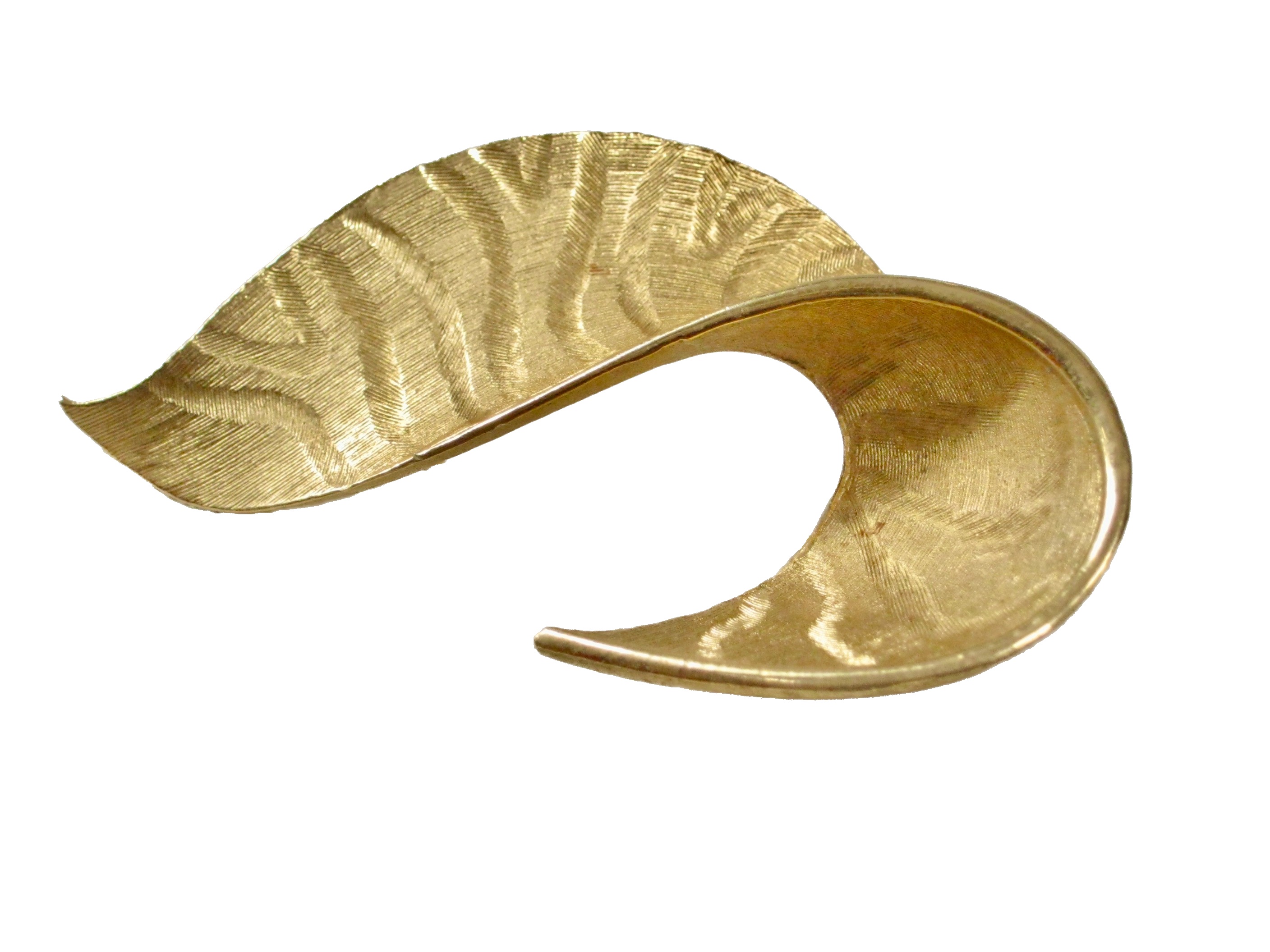 Givenchy Gold Textured Modernist Brooch~P77639638