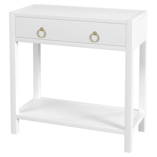 Sully 30" 1-Drawer Nightstand/Console, White~P111116708